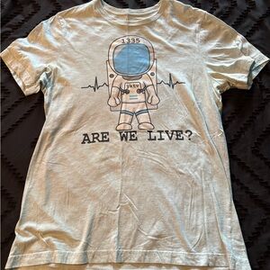 Astronaut Graphic Tee - Light Blue